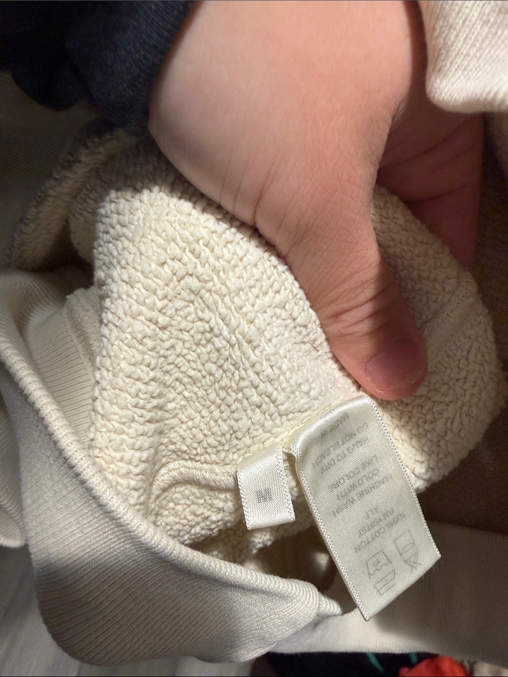 Madhappy Cream Hooded Sweatshirt with Embroidered Logo - Picture 5 of 5